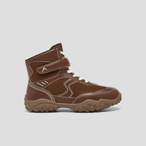 SKAP圣伽步女鞋2025冬季新款马丁靴休闲西部靴高帮复古女款运动靴