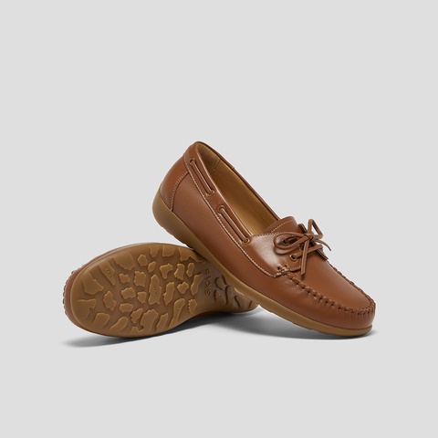 SKAP圣伽步女鞋2025秋季新款休闲乐福通勤蝴蝶结软底复古女豆豆鞋