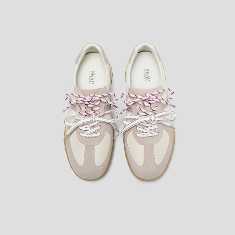 SKAP圣伽步女鞋2025秋季新款德训鞋百搭舒适双鞋带女款运动休闲鞋