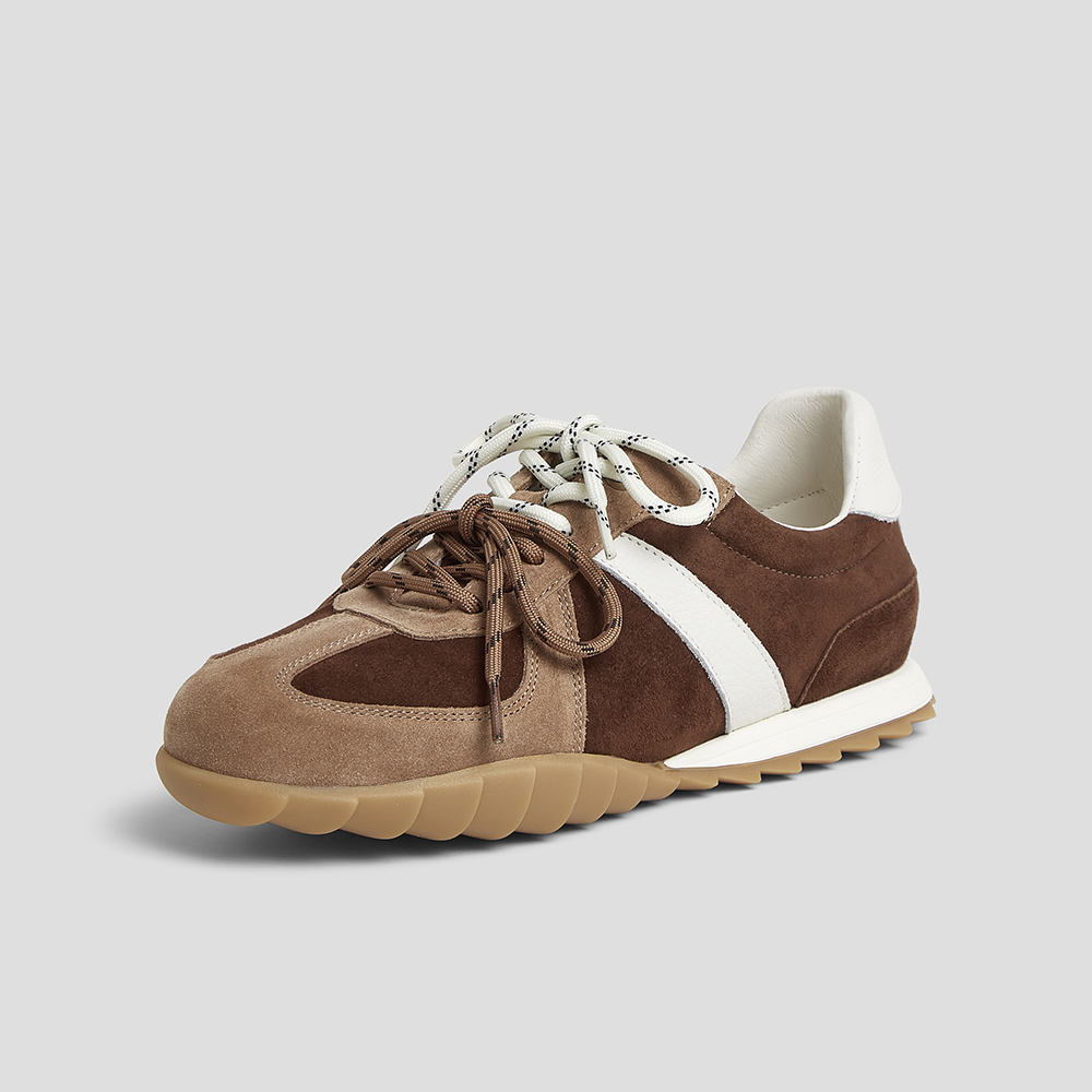 SKAP圣伽步女鞋2025秋季新款德训鞋百搭舒适双鞋带女款运动休闲鞋