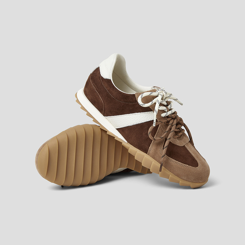 SKAP圣伽步女鞋2025秋季新款德训鞋百搭舒适双鞋带女款运动休闲鞋