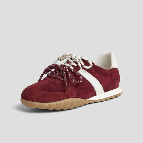 SKAP圣伽步女鞋2025秋季新款德训鞋百搭舒适双鞋带女款运动休闲鞋