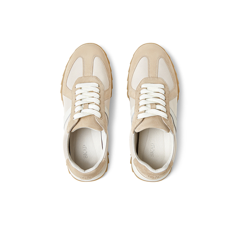 SKAP圣伽步女鞋2025秋季新款德训鞋百搭舒适双鞋带女款运动休闲鞋