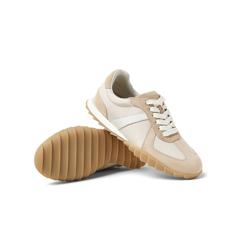 SKAP圣伽步女鞋2025秋季新款德训鞋百搭舒适双鞋带女款运动休闲鞋