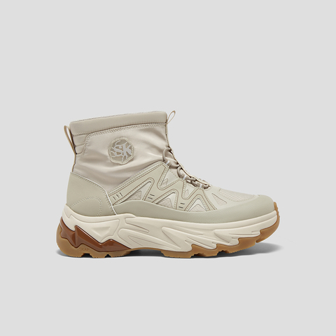 SKAP圣伽步女鞋2025冬季新款雪地靴增高保暖舒适拼接女款运动靴