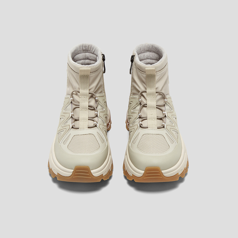 SKAP圣伽步女鞋2025冬季新款雪地靴增高保暖舒适拼接女款运动靴