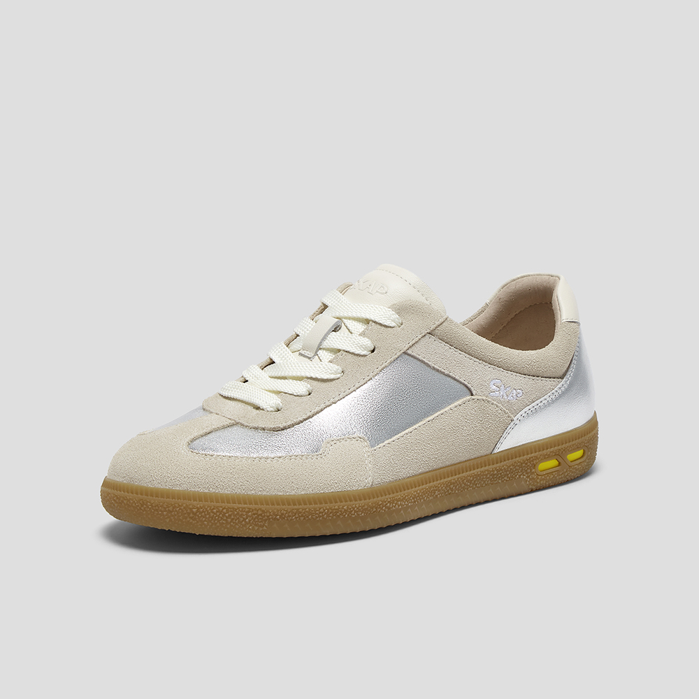 SKAP圣伽步女鞋2025秋季新款德训鞋复古薄底鞋舒适板鞋女款休闲鞋