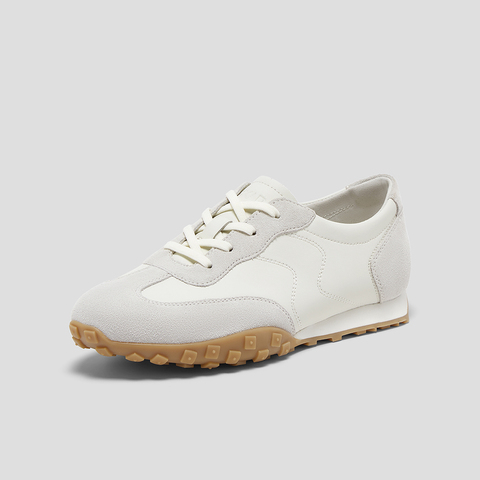 SKAP圣伽步女鞋2025秋季新款德训鞋日常轻便拼接舒适女款休闲鞋