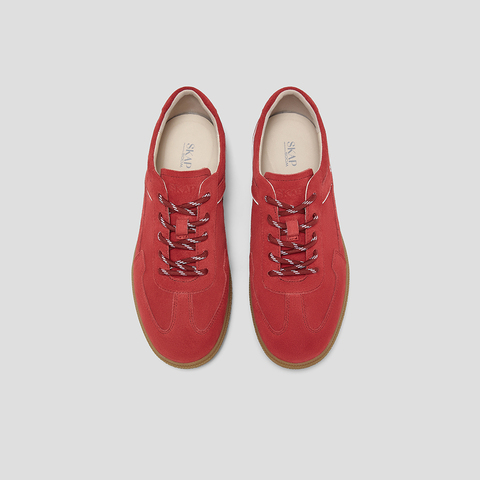 SKAP圣伽步女鞋2025秋季新款德训鞋复古拼接板鞋舒适女款休闲鞋