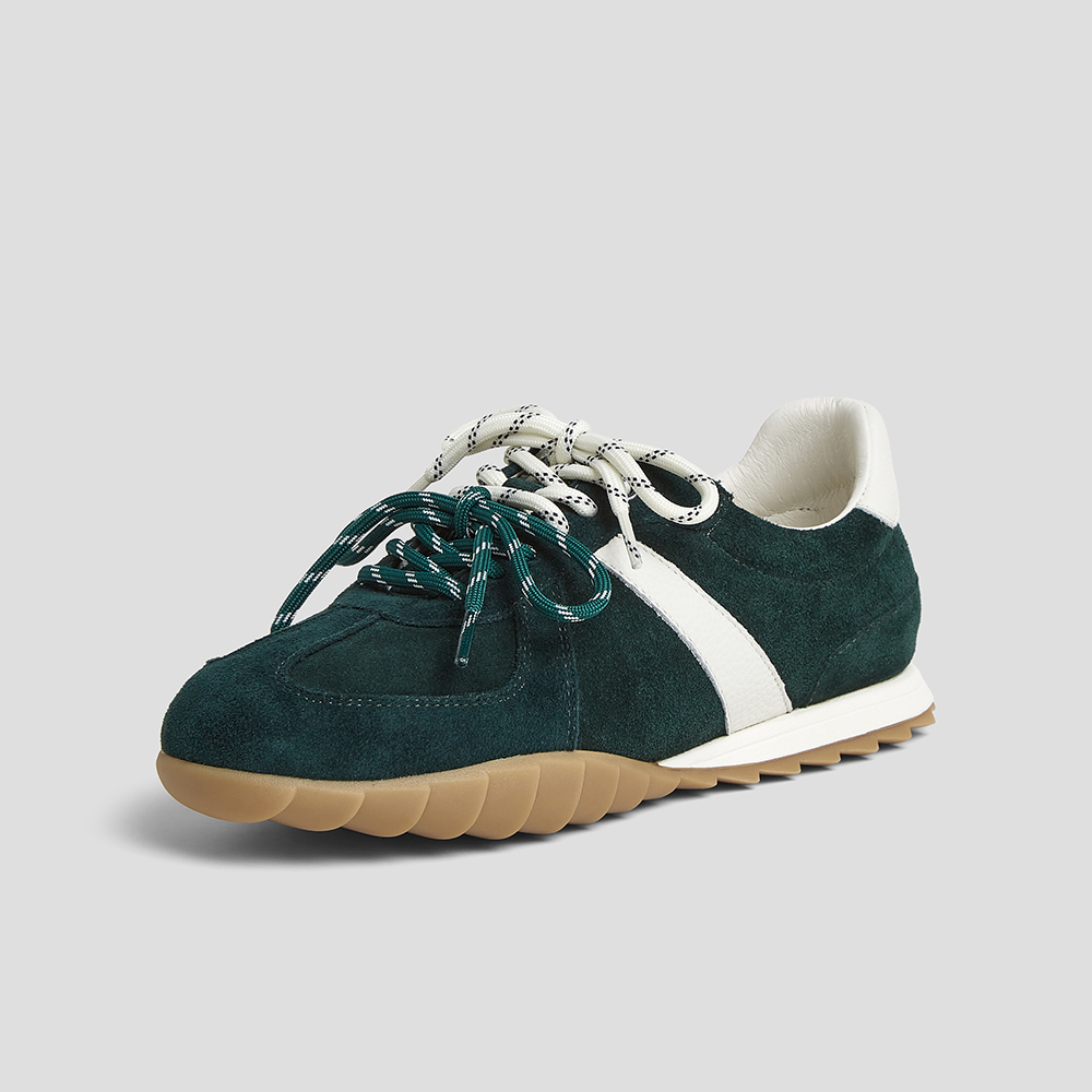 SKAP圣伽步女鞋2025秋季新款德训鞋百搭舒适双鞋带女款运动休闲鞋