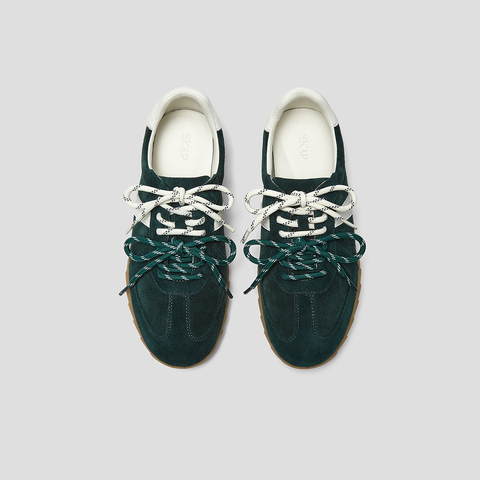 SKAP圣伽步女鞋2025秋季新款德训鞋百搭舒适双鞋带女款运动休闲鞋