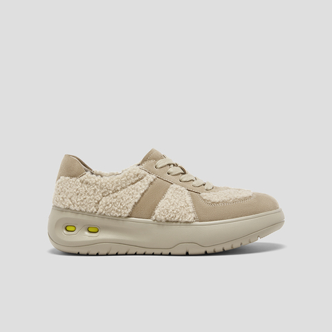 SKAP圣伽步女鞋2025秋季新款毛毛鞋保暖舒适轻便拼接女款休闲鞋