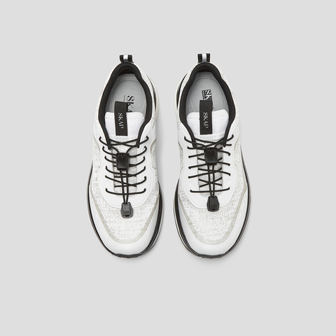 SKAP圣伽步女鞋2025春季新款户外抽绳厚底时尚圆头女款休闲运动鞋