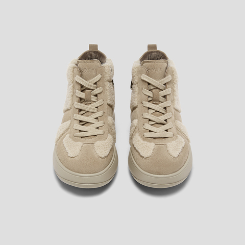 SKAP圣伽步女鞋2025冬季新款雪地靴加绒保暖高帮舒适女款休闲靴