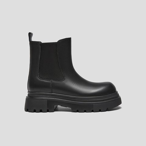 SKAP圣伽步女鞋2025冬季新款切尔西靴复古气质轻便套筒女款休闲靴