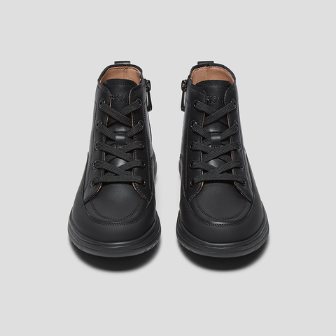 SKAP圣伽步女鞋2025冬季新款时装靴舒适靴子拉链短靴女款休闲靴