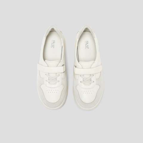 SKAP圣伽步女鞋2025秋季新款日常简约舒适平跟魔术贴女款休闲鞋