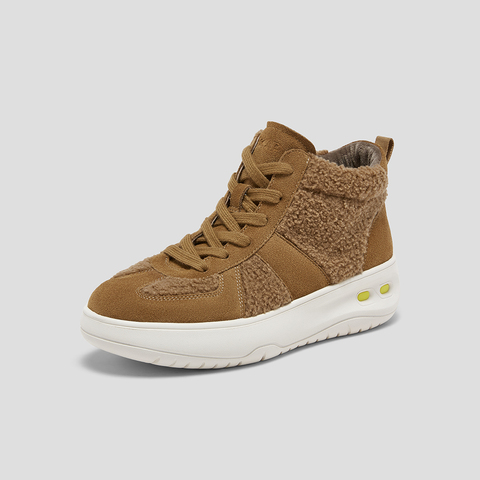 SKAP圣伽步女鞋2025冬季新款雪地靴加绒保暖高帮舒适女款休闲靴