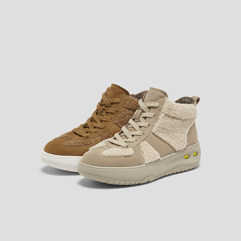 SKAP圣伽步女鞋2025冬季新款雪地靴加绒保暖高帮舒适女款休闲靴