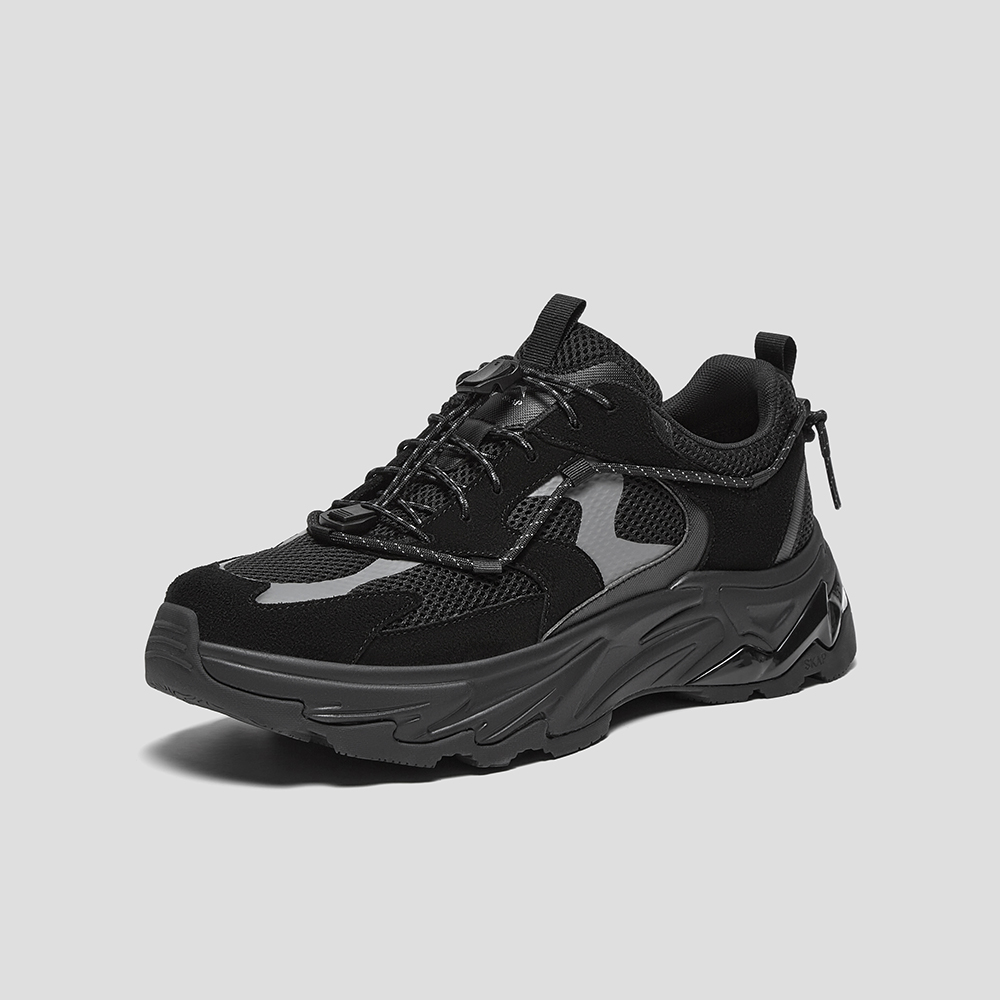 SKAP圣伽步男鞋2025秋季新款运动鞋网布增高透气抓地男款老爹鞋