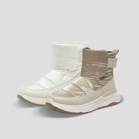 SKAP圣伽步女鞋2025冬季新款雪地靴轻质高帮保暖加绒女款休闲靴