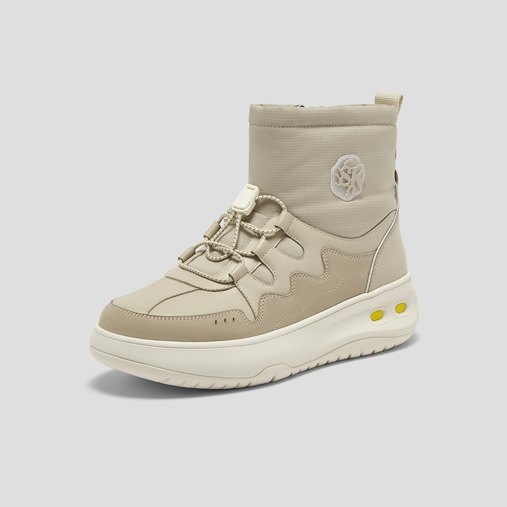 SKAP圣伽步女鞋2025冬季新款雪地靴保暖加厚高帮舒适女款休闲靴