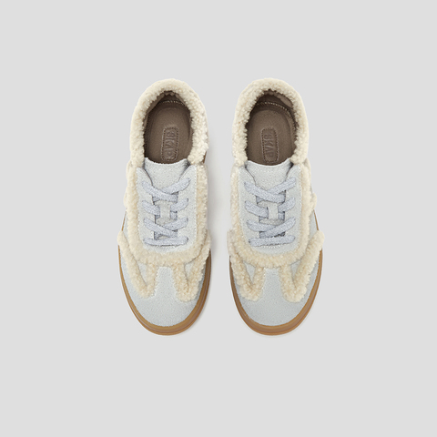 SKAP圣伽步女鞋2025秋季新款毛毛鞋保暖休闲舒适增高女款休闲鞋