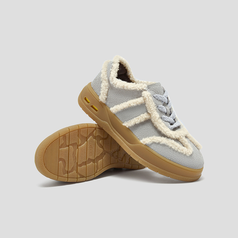 SKAP圣伽步女鞋2025秋季新款毛毛鞋保暖休闲舒适增高女款休闲鞋