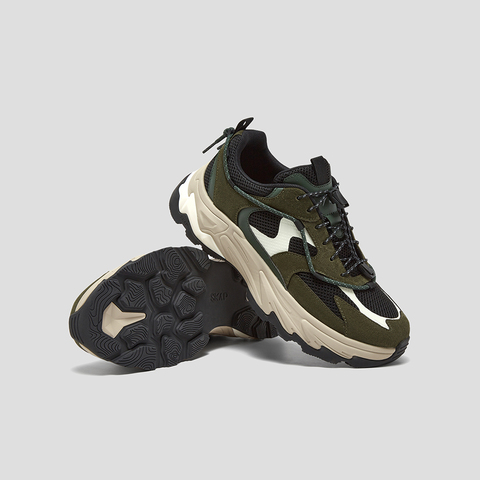 SKAP圣伽步男鞋2025秋季新款运动鞋网布增高透气抓地男款老爹鞋