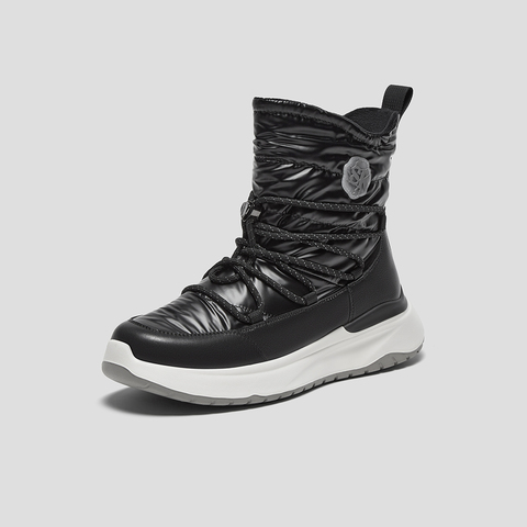 SKAP圣伽步女鞋2025冬季新款休闲短靴羽绒保暖高帮轻便女款雪地靴