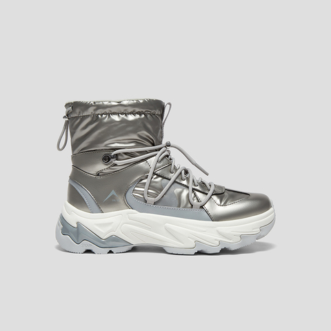 SKAP圣伽步女鞋2025冬季新款休闲雪地靴增高加绒加厚女款户外靴