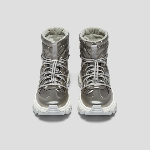 SKAP圣伽步女鞋2025冬季新款休闲雪地靴增高加绒加厚女款户外靴