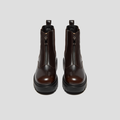 SKAP圣伽步女鞋2025冬季新款切尔西靴复古擦色增高舒适女款休闲靴