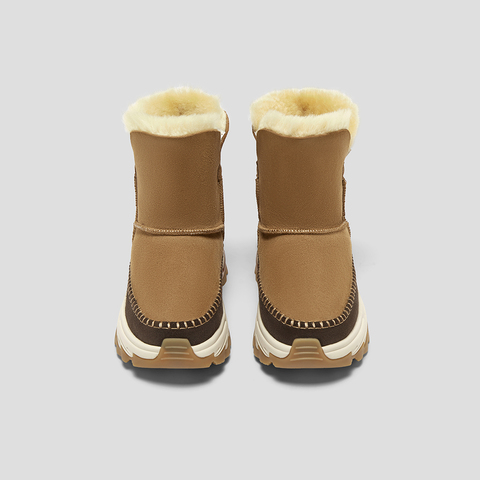 SKAP圣伽步女鞋2025冬季新款雪地靴加绒休闲保暖加厚女款运动靴