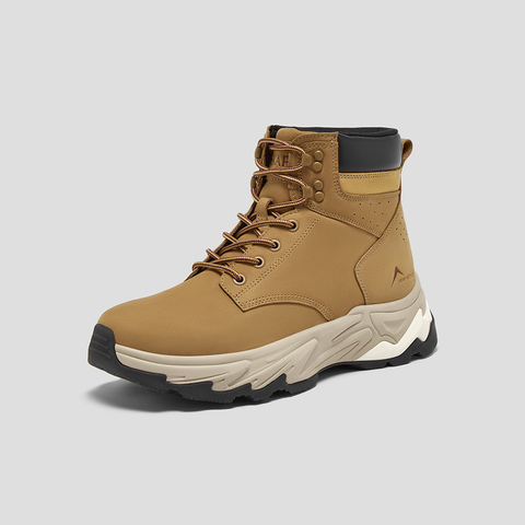 SKAP圣伽步男鞋2025冬季新款户外增高超强抓地短靴拼接男款运动靴