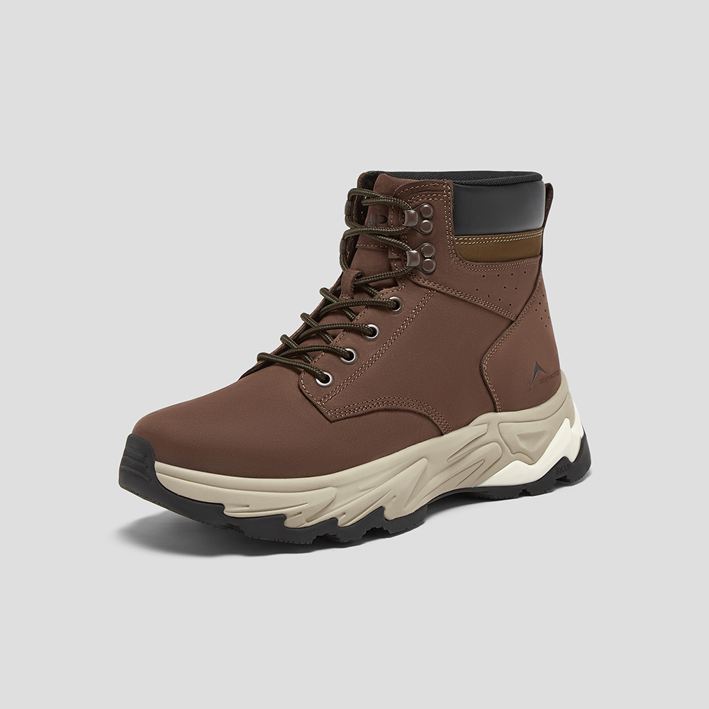 SKAP圣伽步男鞋2025冬季新款户外增高超强抓地短靴拼接男款运动靴