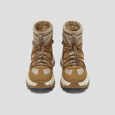 SKAP圣伽步女鞋2025冬季新款休闲雪地靴增高加绒加厚女款户外靴