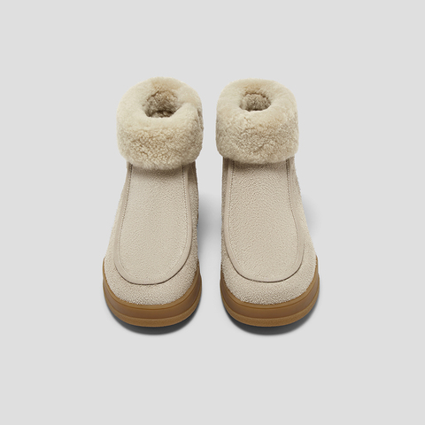 SKAP圣伽步女鞋2025冬季新款雪地靴毛绒保暖舒适短筒女款休闲靴