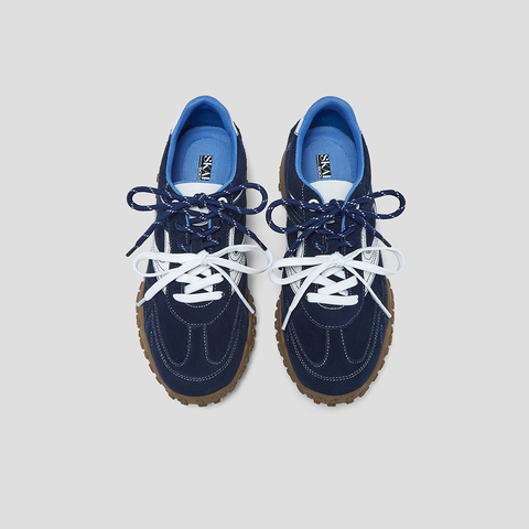 SKAP圣伽步女鞋2026春季新款休闲德训鞋薄底复古双鞋带女款运动鞋