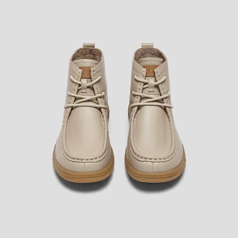 SKAP圣伽步女鞋2026春季新款短靴牛津复古高帮轻便软皮女款休闲靴