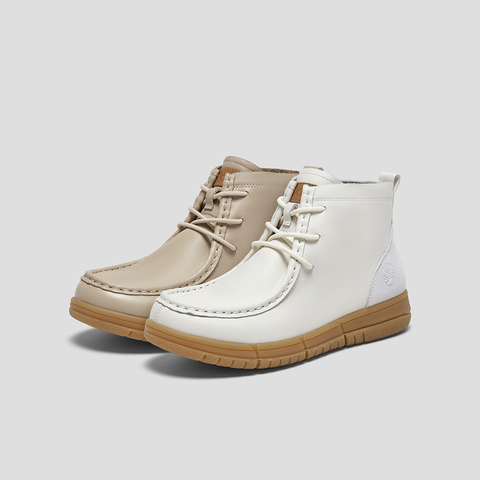 SKAP圣伽步女鞋2026春季新款短靴牛津复古高帮轻便软皮女款休闲靴