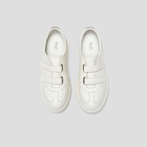 SKAP圣伽步女鞋2026春季新款单鞋轻便魔术贴舒适简约女款休闲鞋