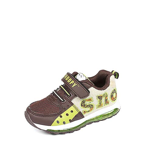 SNOOPY/史努比啡色PU男小童灯鞋运动鞋ND80830