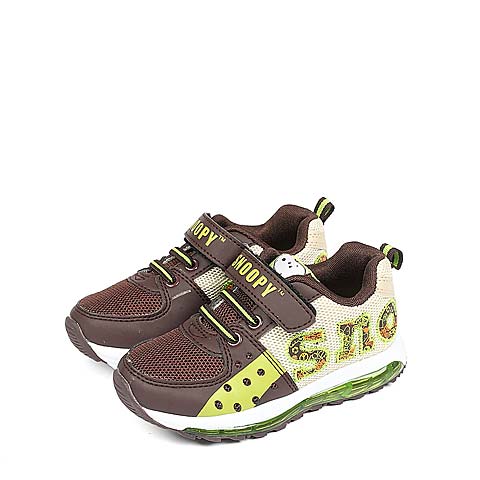 SNOOPY/史努比啡色PU男小童灯鞋运动鞋ND80830