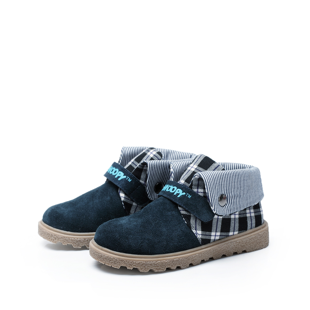 SNOOPY/史努比2013秋季深蓝反毛皮男小中童休闲鞋N89915