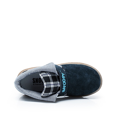 SNOOPY/史努比2013秋季深蓝反毛皮男小中童休闲鞋N89915