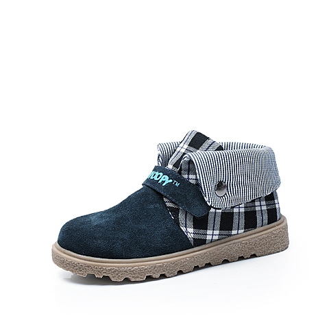 SNOOPY/史努比2013秋季深蓝反毛皮男小中童休闲鞋N89915