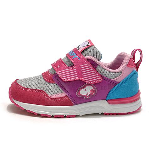 史努比春季优质反绒超纤运动鞋 轻便魔术贴休闲鞋 SNQ5086