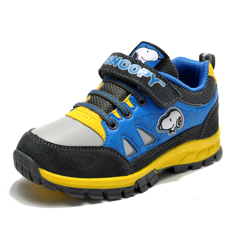 史努比春季新款男童优质反绒皮运动鞋 大童轻便户外休闲鞋SNQ5146