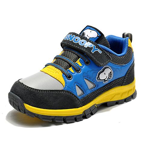 史努比春季新款男童优质反绒皮运动鞋 大童轻便户外休闲鞋SNQ5146